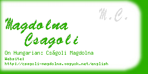 magdolna csagoli business card